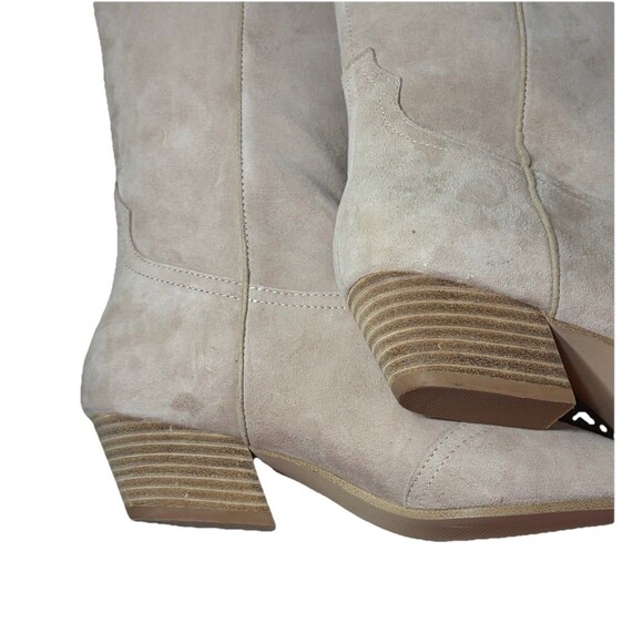 Steve Madden Dollie Womens Tall Tan Suede Western Boots Cowboy Block Heels Sz 7 - Picture 10 of 11